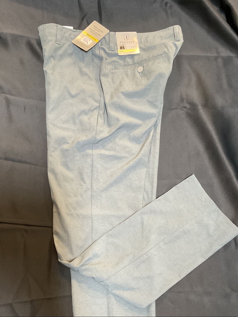 PGA Tour Light Gray Flat-Front Men's Golf Pants